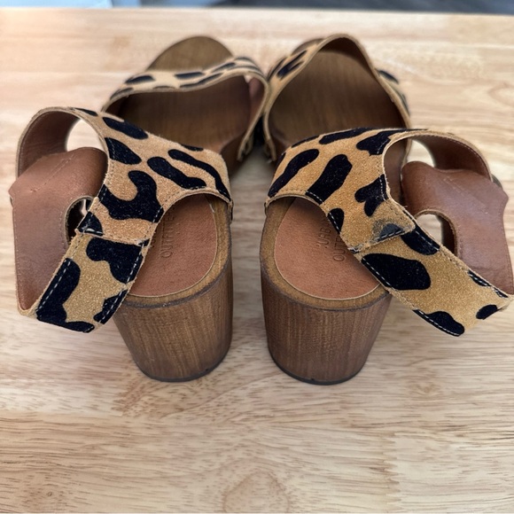 Urban Outfitters Alana Wood Leopard Print Women’s Sandals Size 7.5/8 (EU 38) - Picture 6 of 11